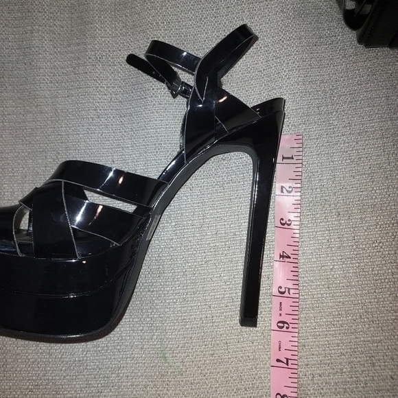 STEVE Madden Womens Flirt Platform Black Patent sandals - Picture 11 of 14